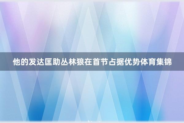 他的发达匡助丛林狼在首节占据优势体育集锦