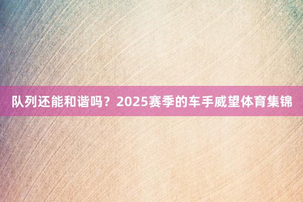 队列还能和谐吗?2025赛季的车手威望体育集锦