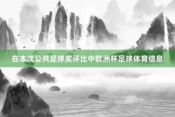 在本次公共足球奖评比中欧洲杯足球体育信息