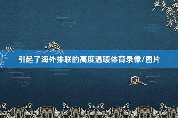 引起了海外排联的高度温暖体育录像/图片