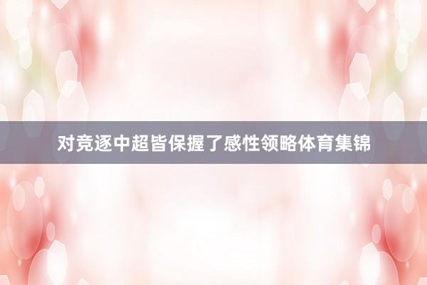 对竞逐中超皆保握了感性领略体育集锦