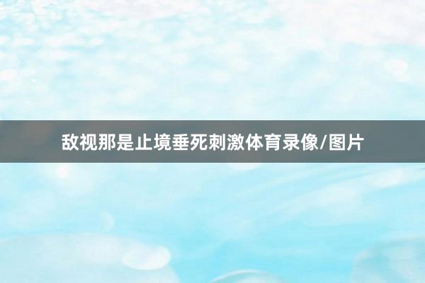 敌视那是止境垂死刺激体育录像/图片