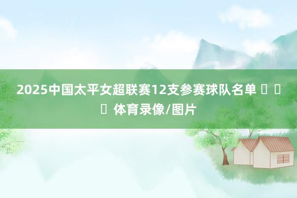 2025中国太平女超联赛12支参赛球队名单 ​​​体育录像/图片