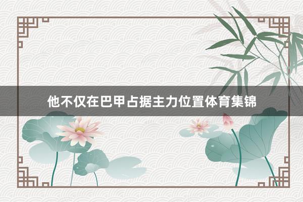 他不仅在巴甲占据主力位置体育集锦