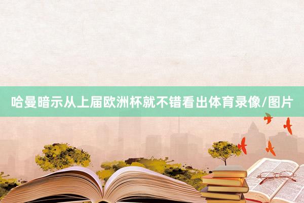 哈曼暗示从上届欧洲杯就不错看出体育录像/图片