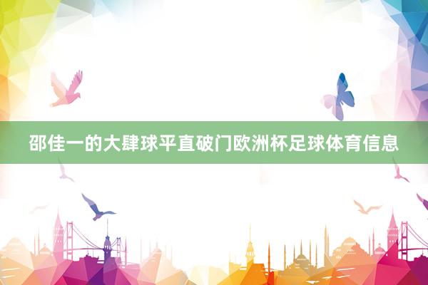 邵佳一的大肆球平直破门欧洲杯足球体育信息