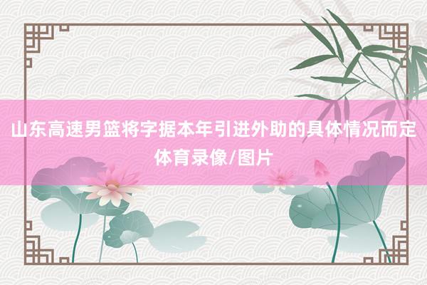 山东高速男篮将字据本年引进外助的具体情况而定体育录像/图片