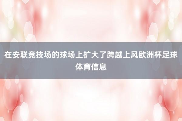 在安联竞技场的球场上扩大了跨越上风欧洲杯足球体育信息