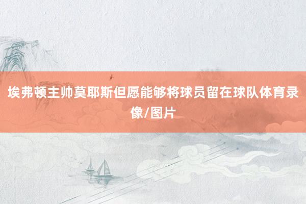 埃弗顿主帅莫耶斯但愿能够将球员留在球队体育录像/图片